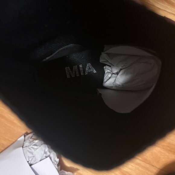 MIA Women's Black "Martin" Pointed Toe Block Heel Sock Booties - Size 10 NEW - Picture 7 of 7